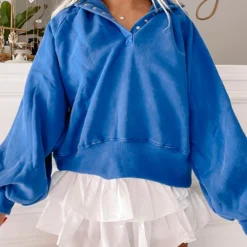 Brynn Pullover Top | Cobalt