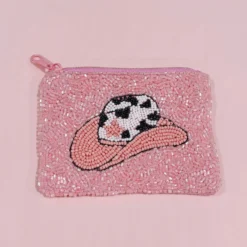 Cowgirl Hat Beaded Pouch