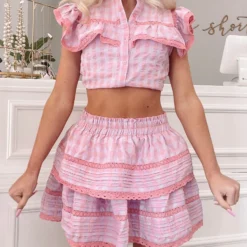 Dream Chaser Skirt | Pink Gingham -Cheap Modaexis Store IMG 1580 71a0a91e 3883 4103 9d64 660aa3996bf5 scaled