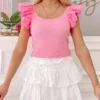 Flirtatious Ruffle Linen Skirt - White -Cheap Modaexis Store IMG 3112