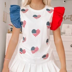 National Anthem Ruffle Top