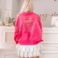 Cowgirl Cutie Pink Denim Jacket -Cheap Modaexis Store IMG 6563 scaled