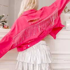 Cowgirl Cutie Pink Denim Jacket -Cheap Modaexis Store IMG 6567