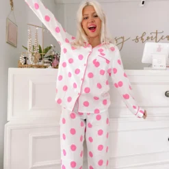 Smiley Dreams PJ Set | Pink -Cheap Modaexis Store IMG 6634 scaled