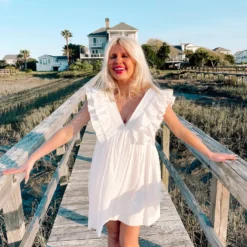 Heart Flutter Dress | White -Cheap Modaexis Store IMG 6696 scaled