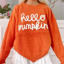 Hello Pumpkin Sweater | Orange