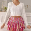 Flirtatious Shimmer Skirt | Pink Rainbow -Cheap Modaexis Store IMG 8270 scaled