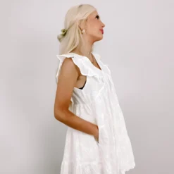 Eyelet Island Dress | White -Cheap Modaexis Store IMG 84952 scaled