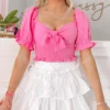Mary Tie Top | Pink -Cheap Modaexis Store IMG 8696