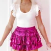Flirtatious Foil Skirt | Magenta -Cheap Modaexis Store IMG 9357