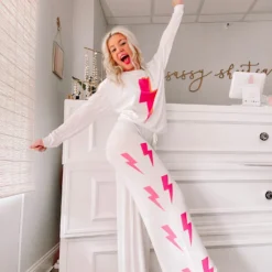 Strike All Night PJ Set | White -Cheap Modaexis Store IMG 98822 scaled