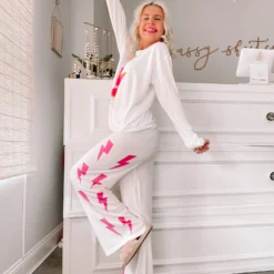 Strike All Night PJ Set | White -Cheap Modaexis Store IMG 98885 scaled