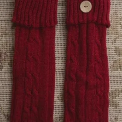 Cable Cuffs | Burgundy -Cheap Modaexis Store burgundy