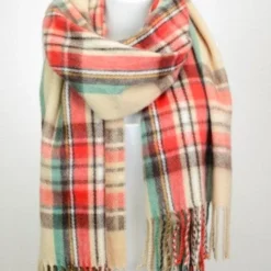 Cream Tartan Scarf