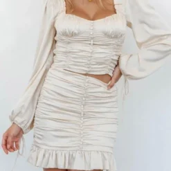 Frill Yeah Skirt | Cream -Cheap Modaexis Store frillyeahskirtcream