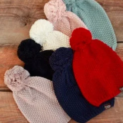 Red Pom Pom Beanie