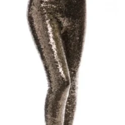 Black Tie Sequin Leggings -Cheap Modaexis Store sequin leggings