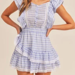 Short And Sweet Dress -Cheap Modaexis Store shortandsweetginghamdress